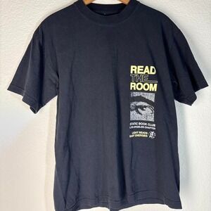 Static Book Club black and yellow tee size M